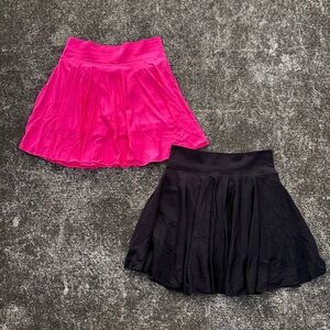 OQQ Chic Women's Pink and Black Skater Skirt Set size Large